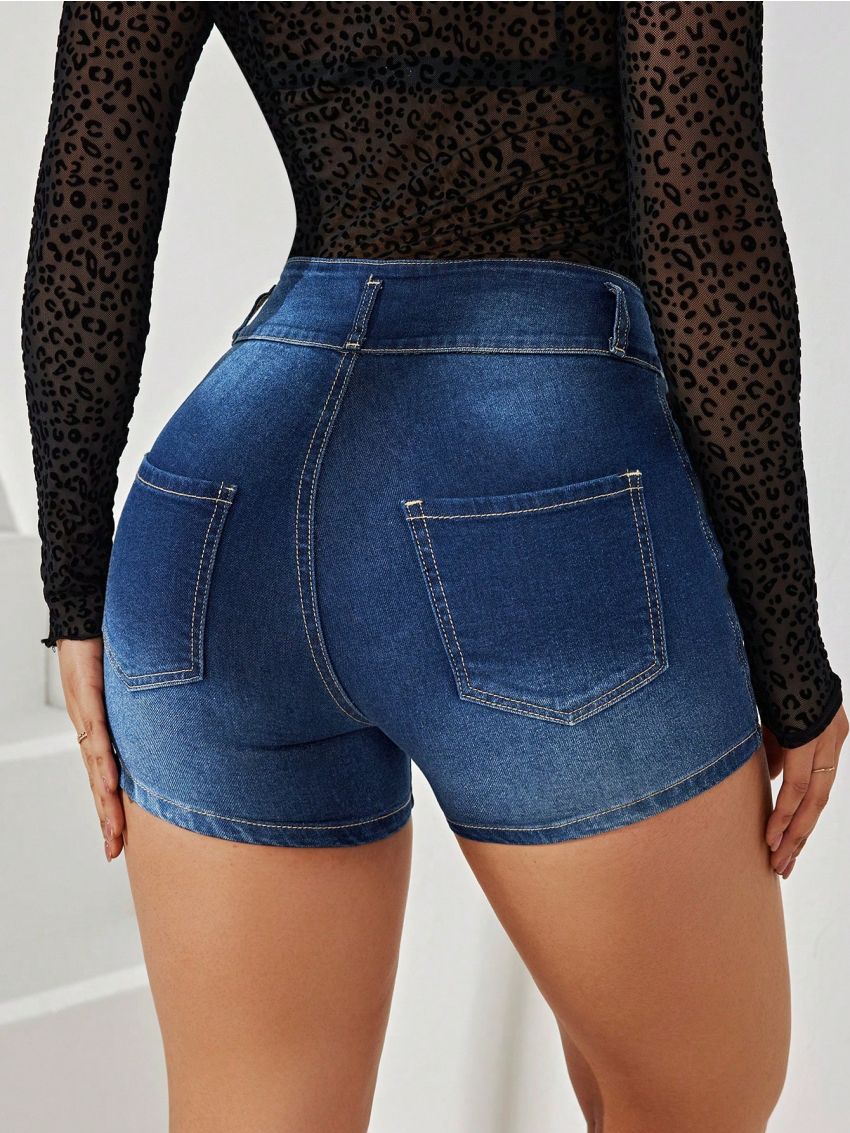 Women'S Ripped Denim Shorts