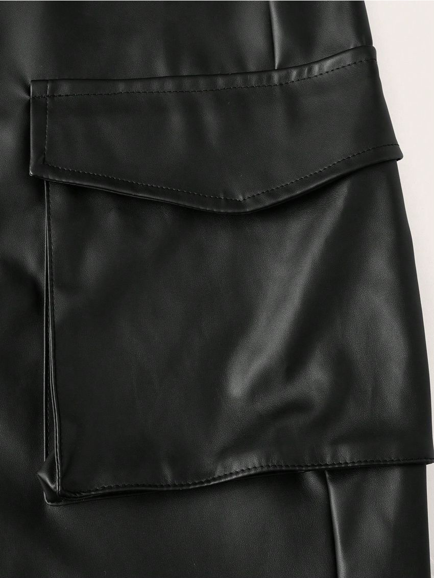 SHEIN CURVE+ Plus Size Women'S Cargo Elastic Waistband Cuffed Pants