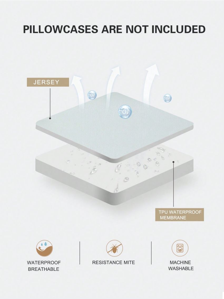 1pc Simple White Mattress Protector