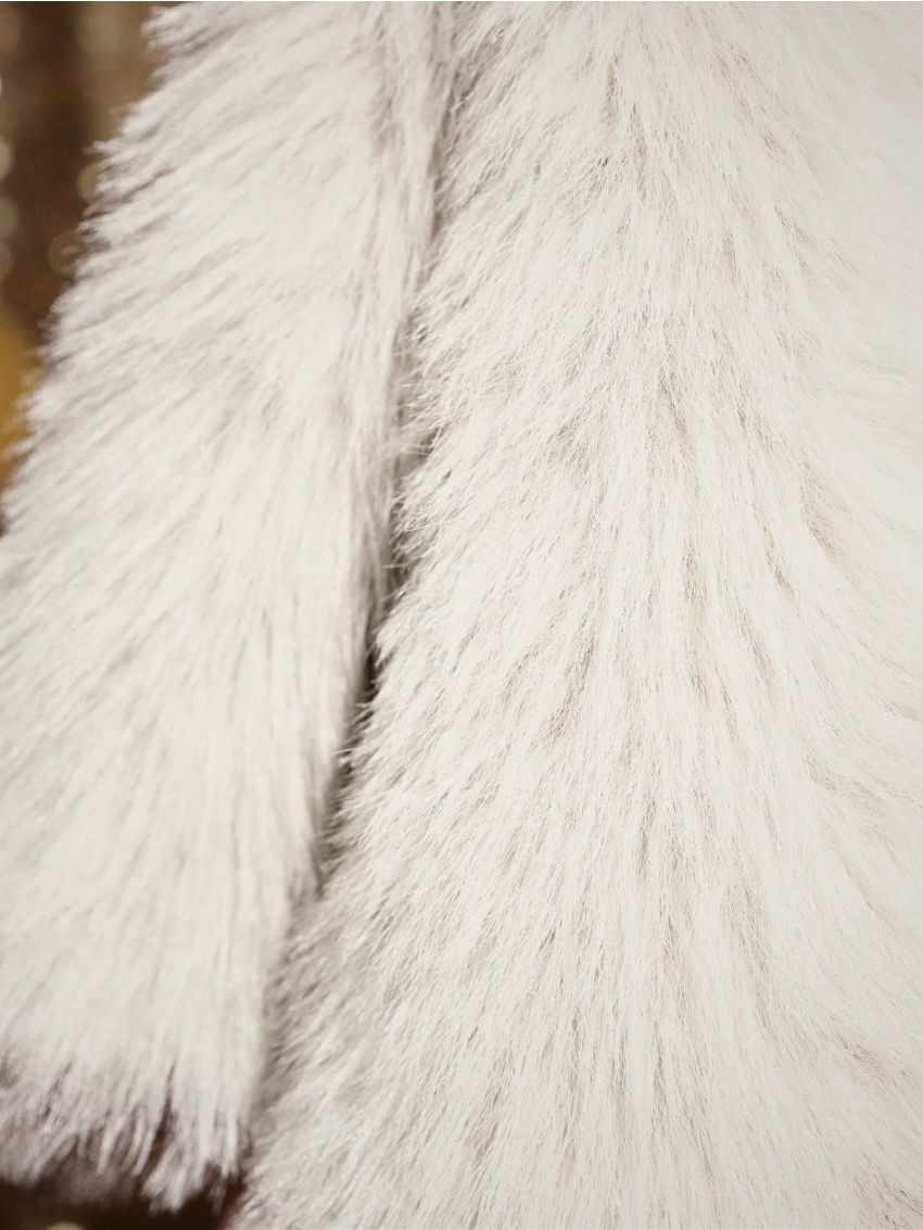 SHEIN Baby Girl Open Front Fuzzy Coat