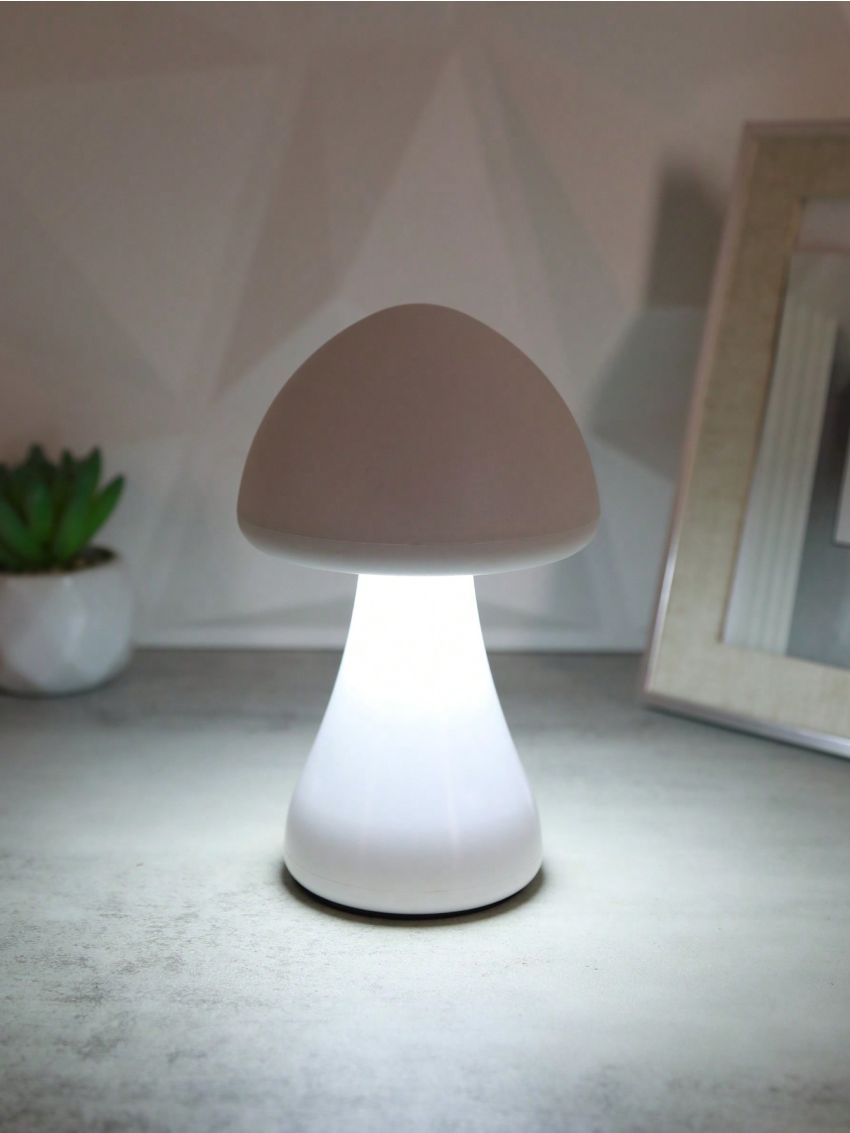 1pc 3-color Mini Mushroom Decor Desktop Night Light & Mini Mushroom Decorative Night Light