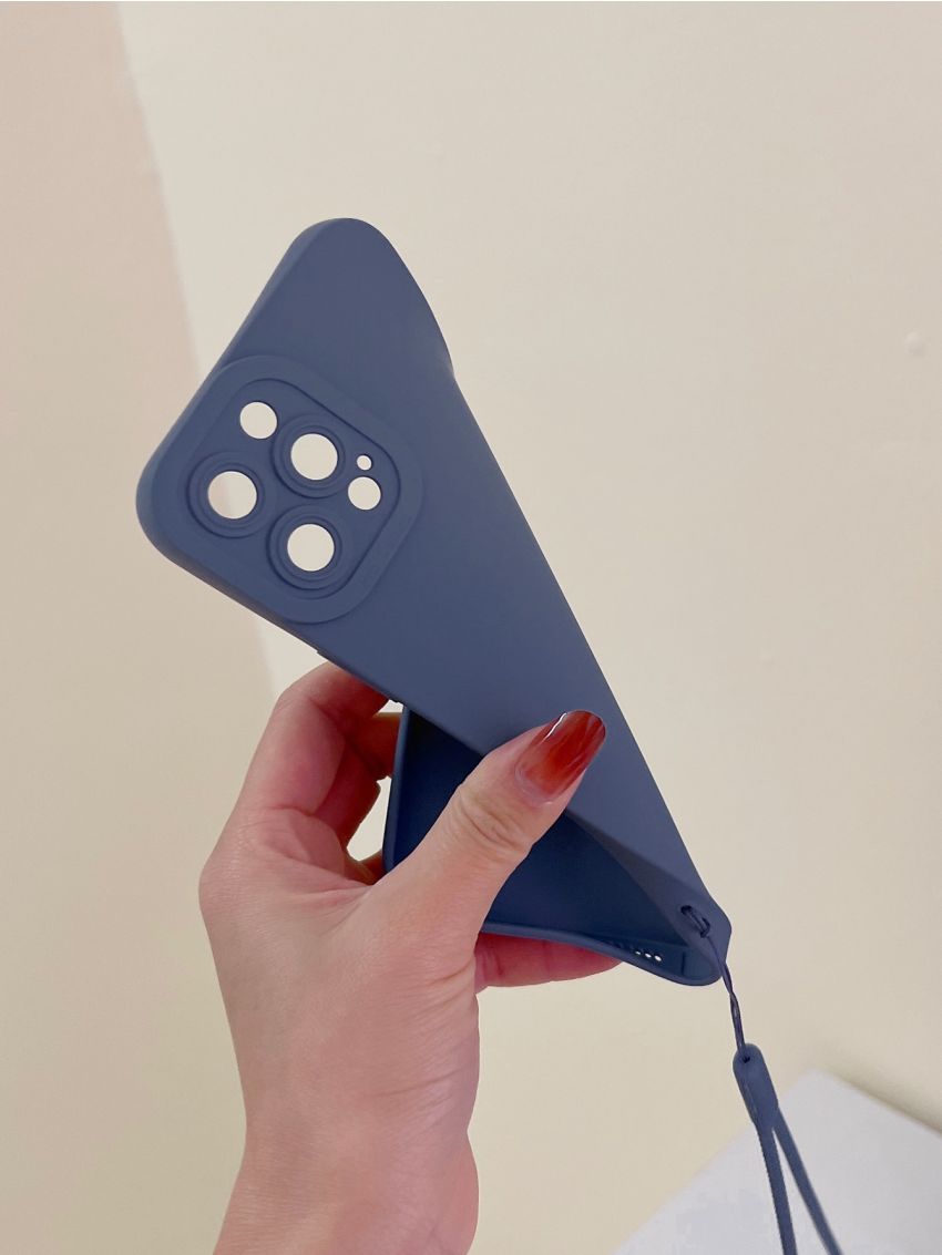 Solid Phone Case With Lanyard