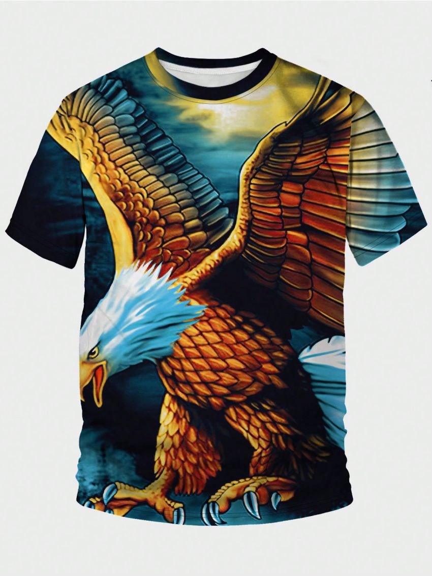 Manfinity LEGND Men's Plus Size Eagle Printed T-shirt