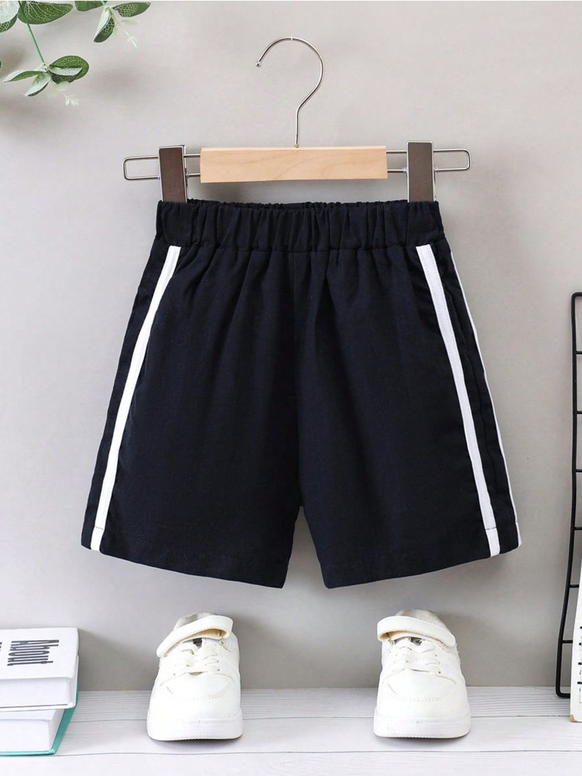 SHEIN Boys' (toddler) Elastic Waist Color Block Shorts
