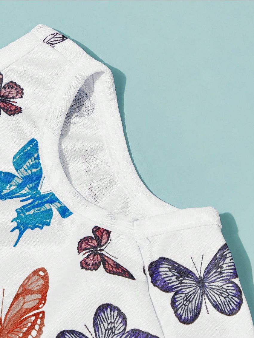PETSIN Petsin Colorful Butterfly & White Pet Vest For Both Cats And Dogs, 1pc