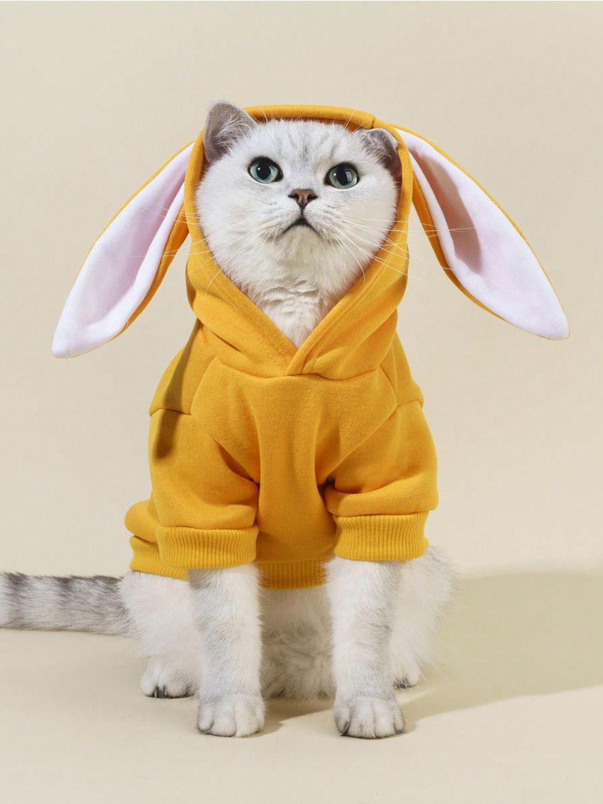 PETSIN Petsin Yellow Rabbit Pet Hoodie, 1pc