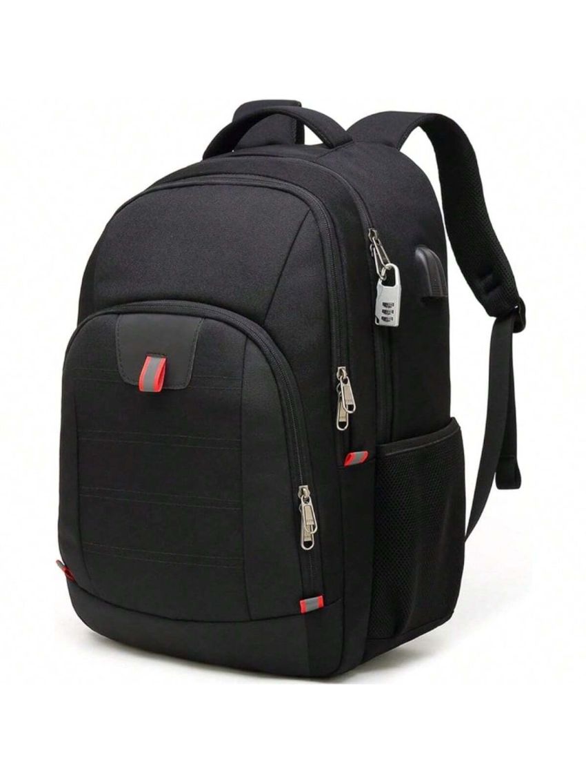 Travel Laptop Backpack, Extra Large Anti Theft Backpack for Men and Women with USB Charging Port, Water Resistant Big Business Computer Backpack Bag Fit 17 Inch Laptop and Notebook, Black