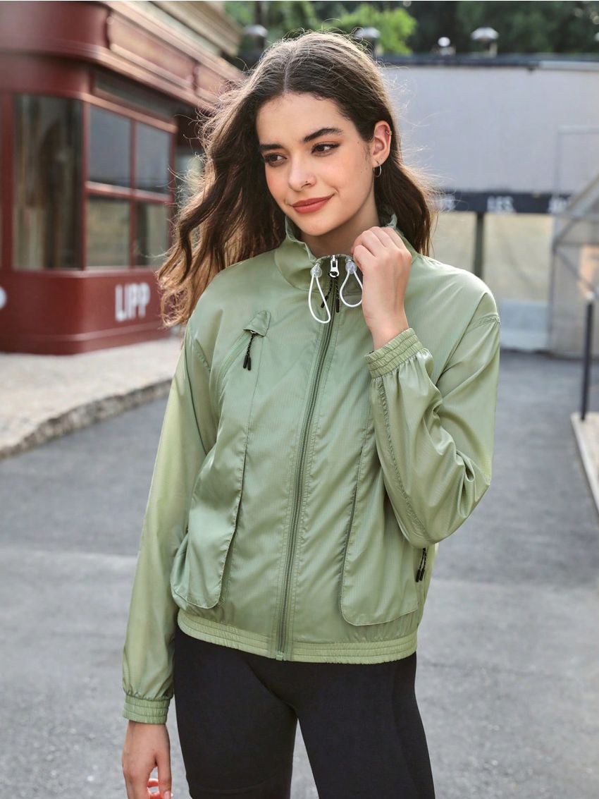 In My Nature Solid Zip Up Hooded Softshell Jacket