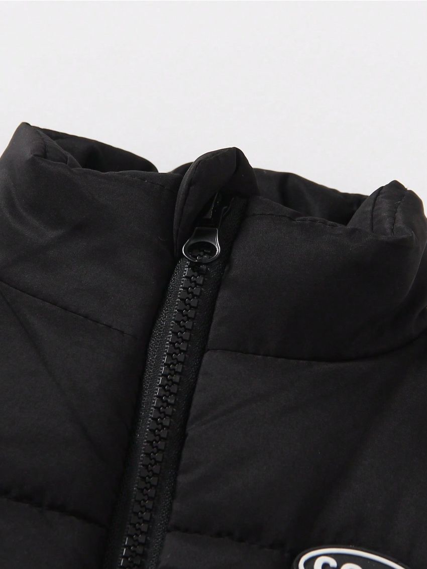 Toddler Boys' Patch Fleece Padded Sleeveless Vest