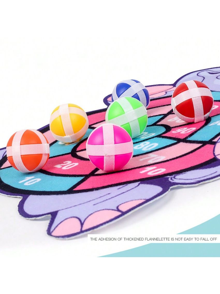 1pc Elephant Shaped Sticky Ball Fabric Target, Including 3pcs Sticky Balls And 1pc Hanging Hook