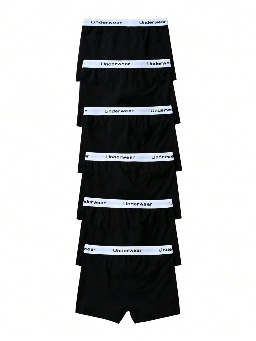 Tween Boy 6pack Contrast Letter Tape Boxer Brief