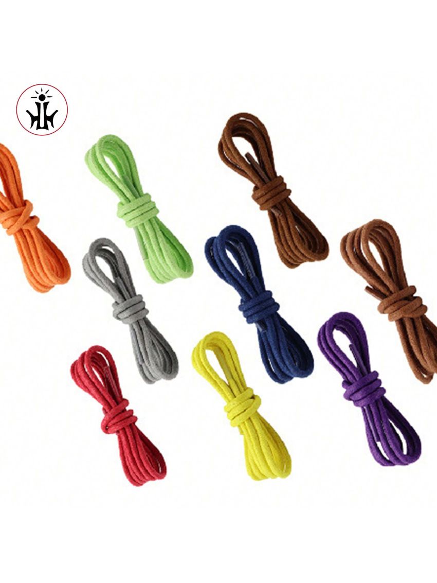 Fashion Solid Color Braided Shoelaces For Sneakers, Boots