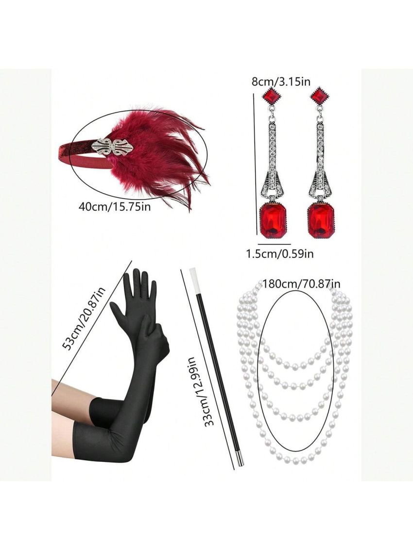 1pair Women's 1920s Single Party Vintage Evening Dress Long Gloves, Halloween Party Wedding Prom Costume Accessory Gloves, Mother's Day And Teacher's Day Gift