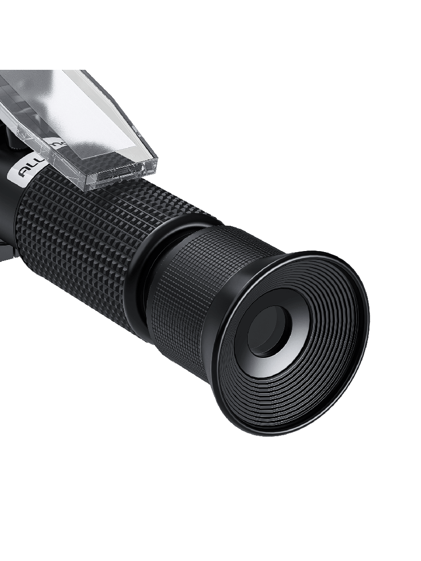 Brix Refractometer with ATC Digital Handheld Refractometer for B-eer Wine ale Fruit Sugar Dual Scale-Specific Gravity 1.000-1.130 and Brix 0-32%