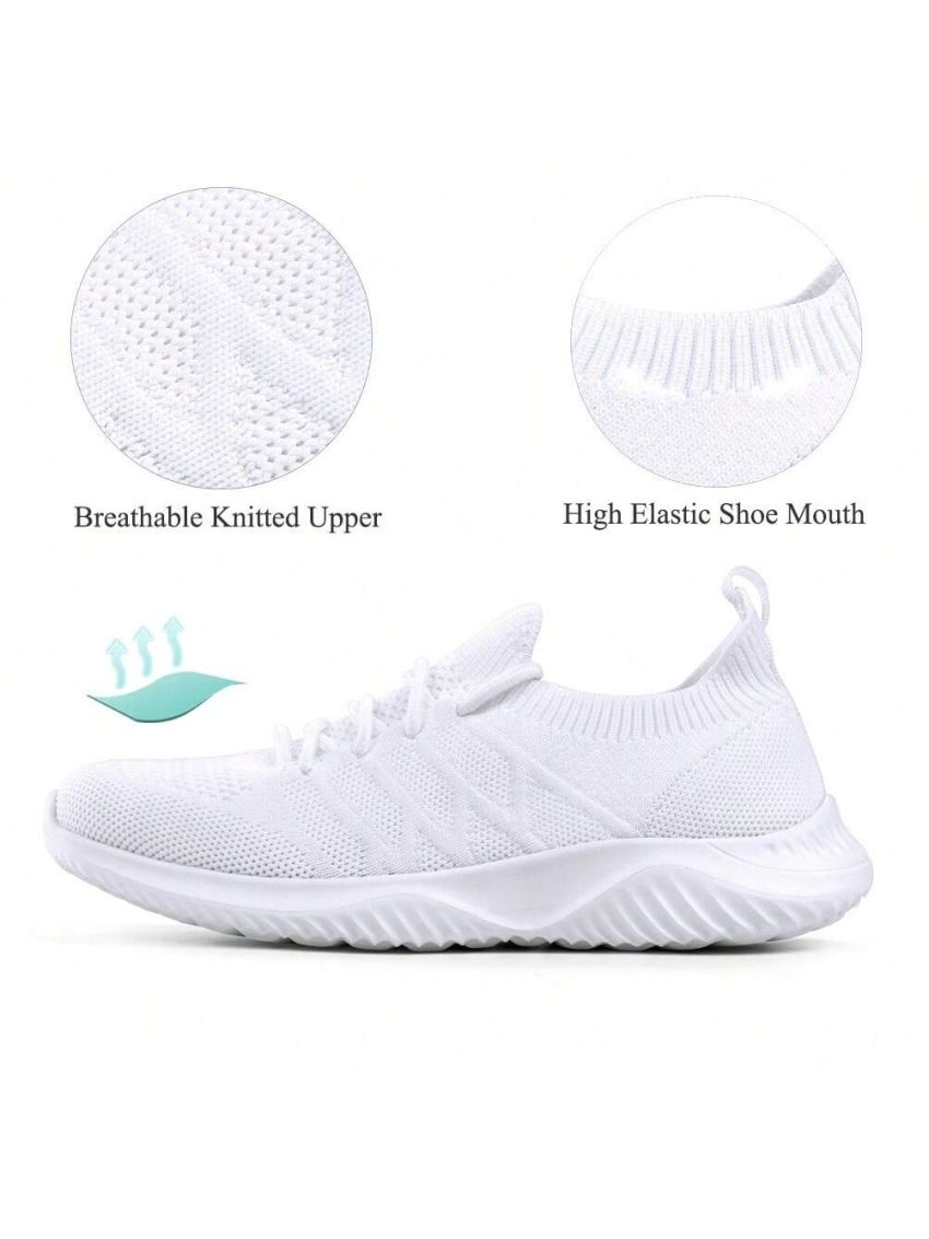 Womens Walking Tennis Shoes - Slip On Memory Foam Lightweight Casual Sneakers for Gym Travel Work
