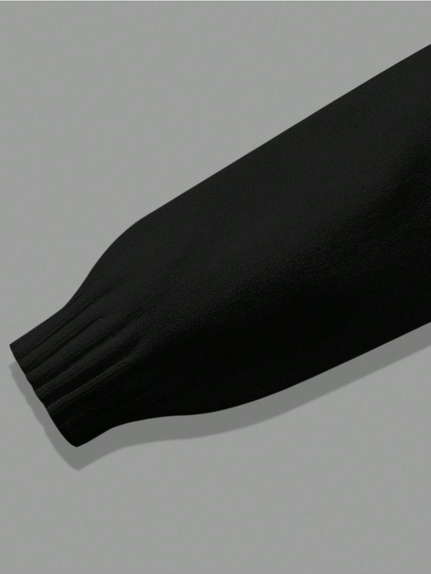 SHEIN Toddler Boys' Long Sleeve Turtleneck Sweater