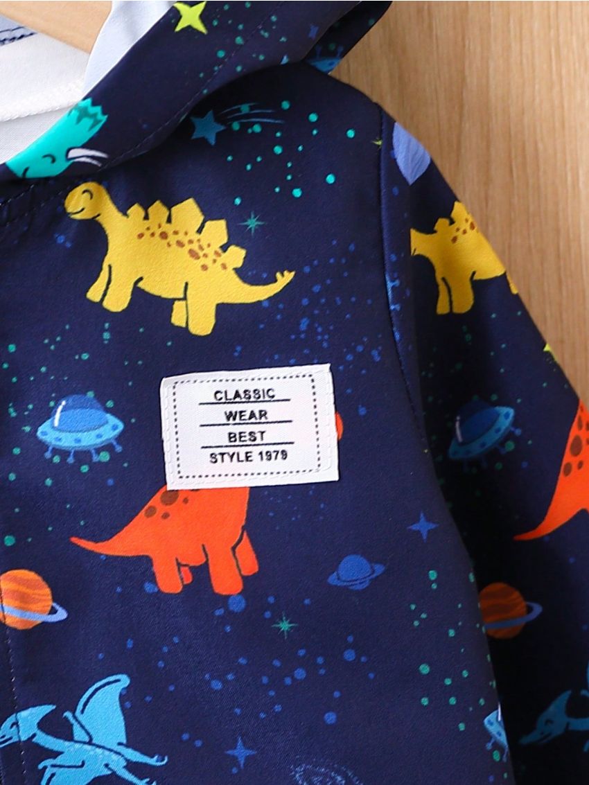 Baby Boys' Dinosaur Windproof Jacket With Sun Protection