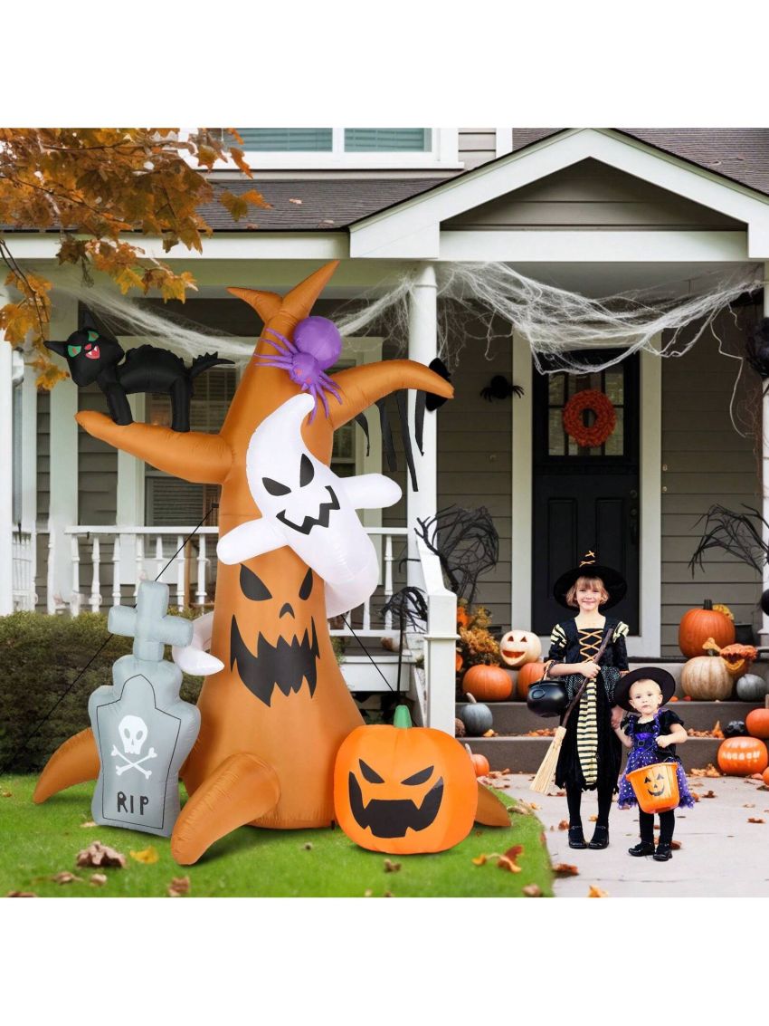 Inflatable Halloween Decoration,8ft 9pcs LED String Lights Halloween Decoration