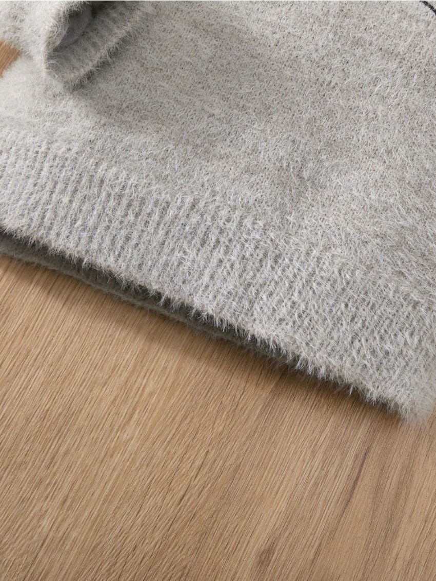 Infant Girls' Comfortable Leopard Print Skirt & Sweater Outfit Set, Winter