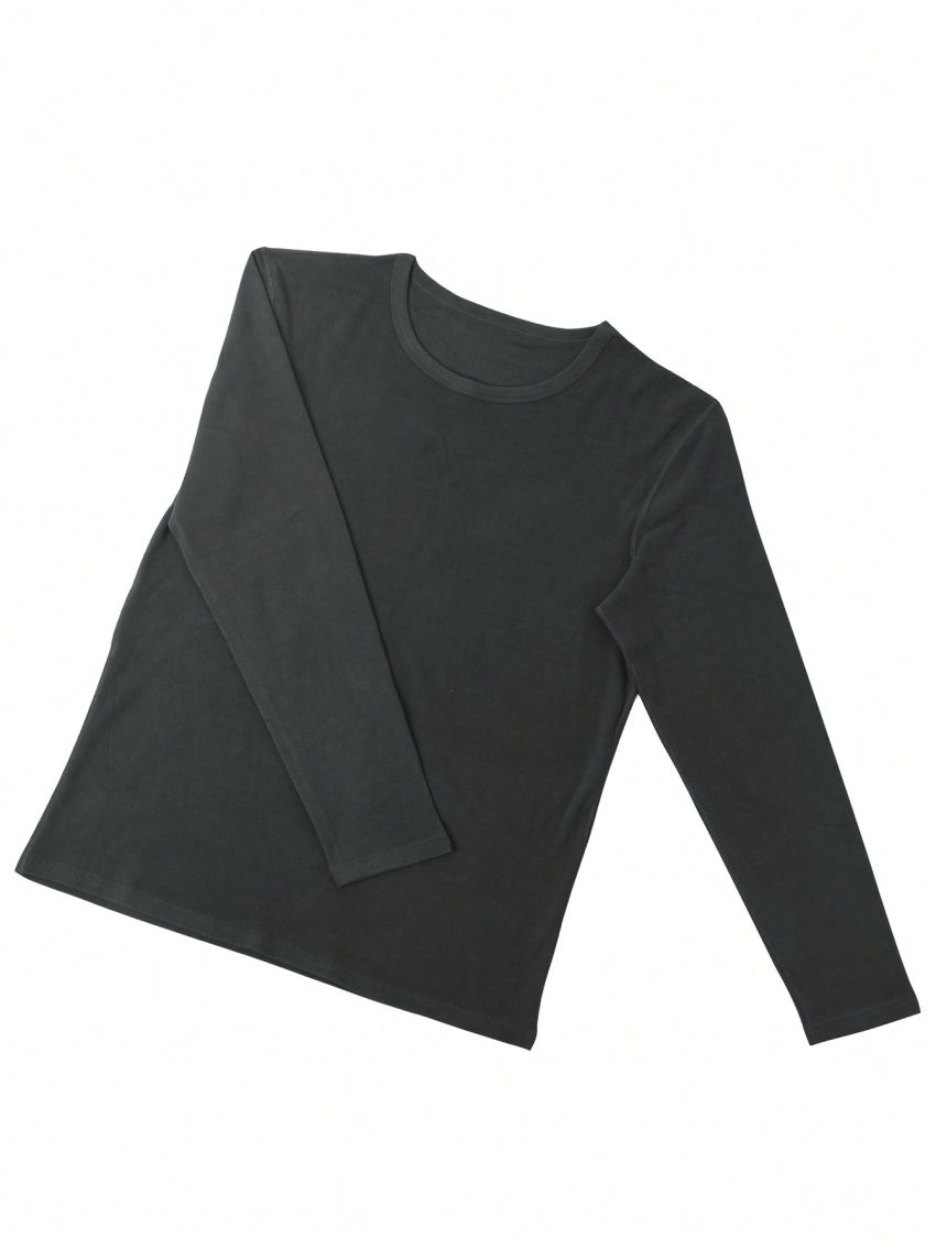 Men Solid Thermal Underwear Tee