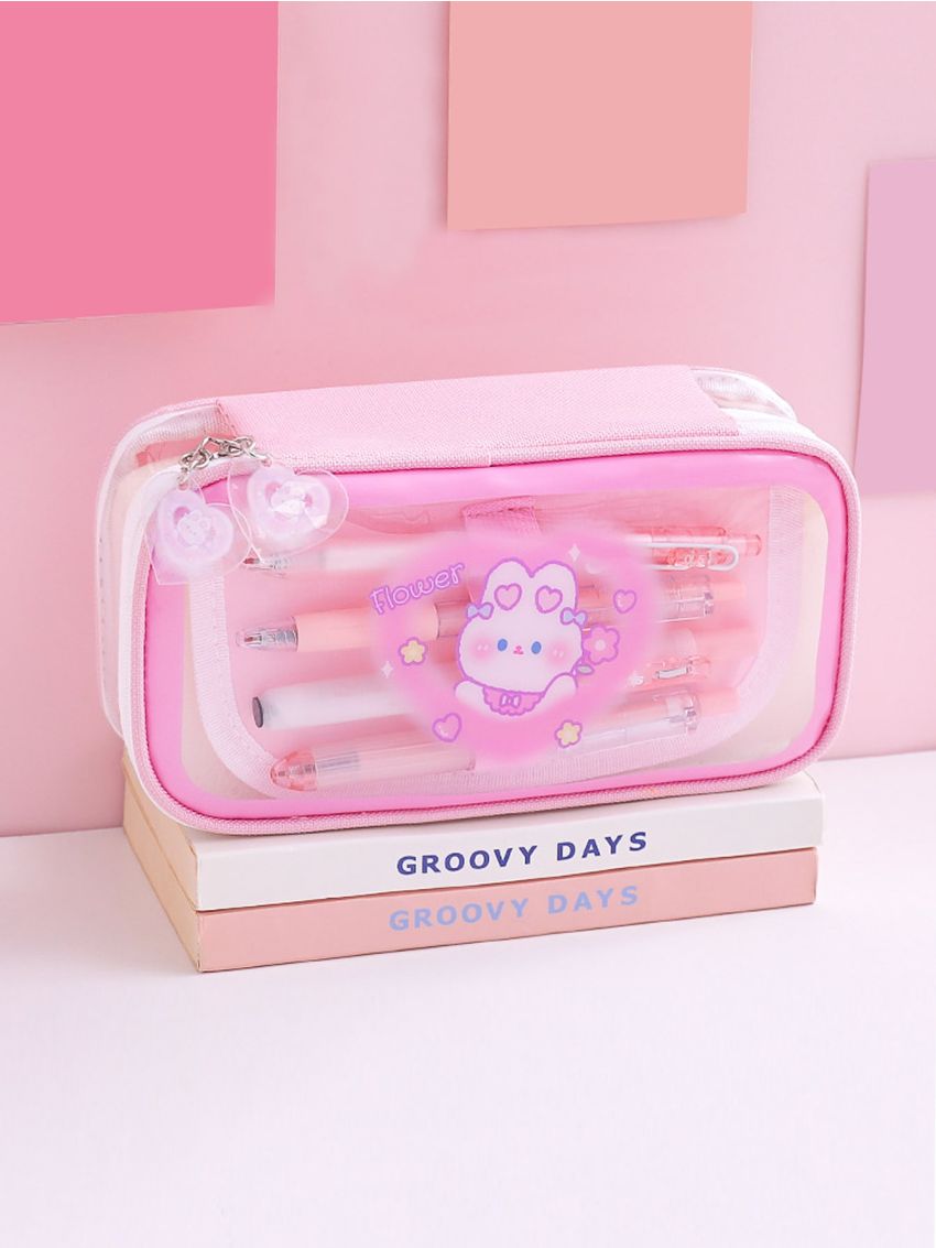 1pc Cartoon Rabbit Pattern Pencil Case
