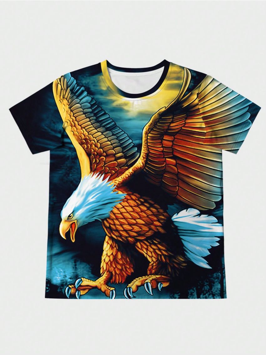 Manfinity LEGND Men's Plus Size Eagle Printed T-shirt