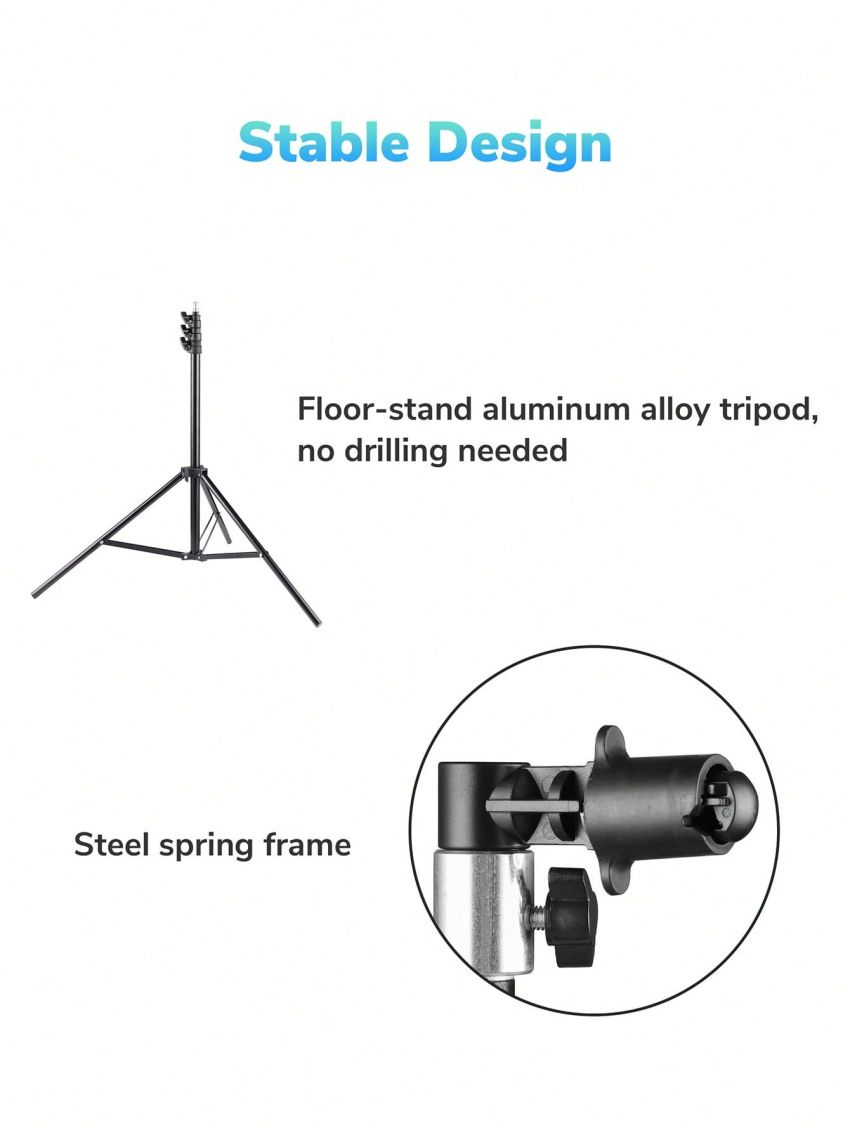 7.3 x 4.8ft 2 Side Collapsible Chromakey Green Blue Backdrop with 7.6ft/2.3M Support Stand Reversible Background Video Live Stream Gaming with Bag