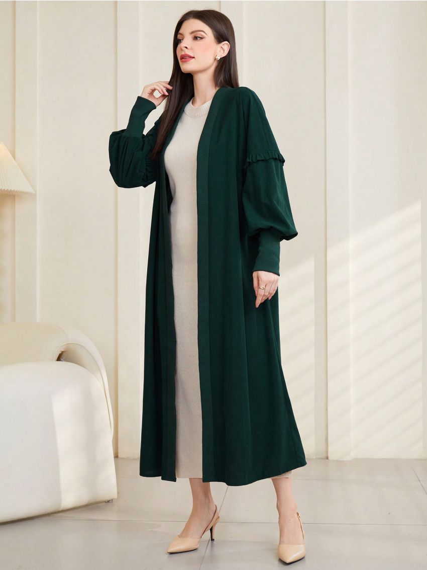 SHEIN Mulvari Women's Solid Color Lantern Sleeve Jacket