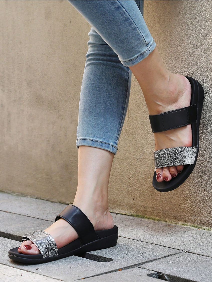 MEGNYA Plantar Fasciitis Healing Slides for Women, Comfort Orthotic Arch Support Sandals for Flat Feet and Foot Pain Recovery