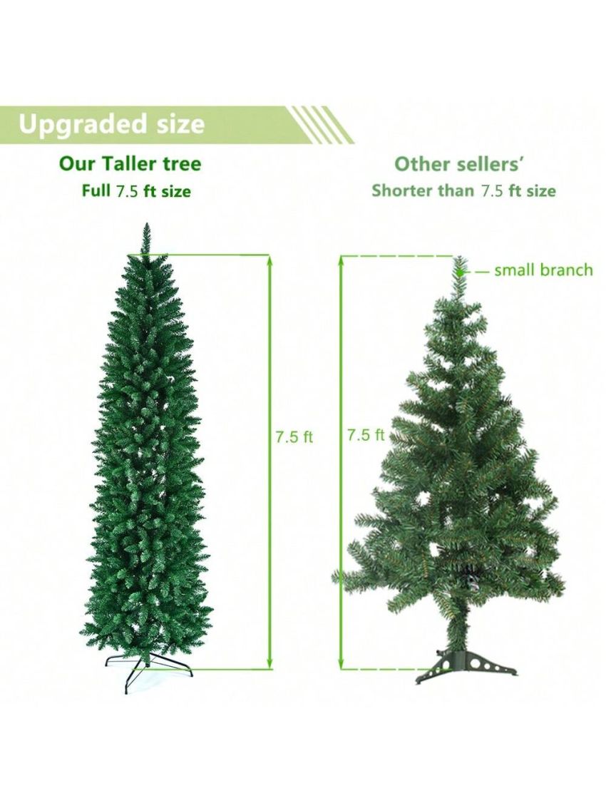 7.5ft Pointed PVC Pen Holder Christmas Tree