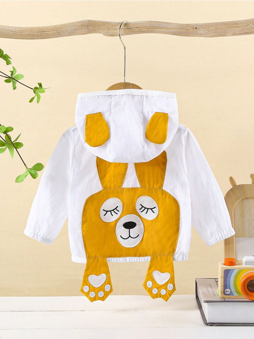 Baby Boys' Solid Color Hooded Sun Protection Jacket