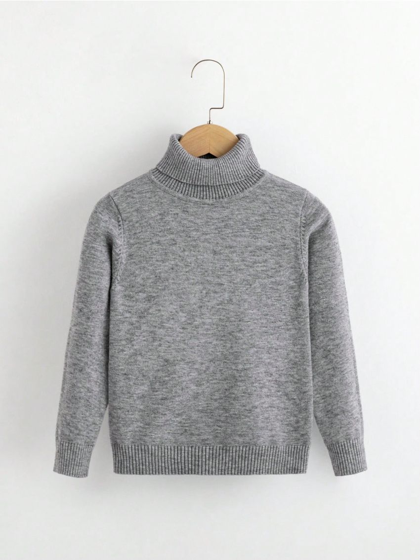 Little Boys' Solid Color Turtleneck Sweater