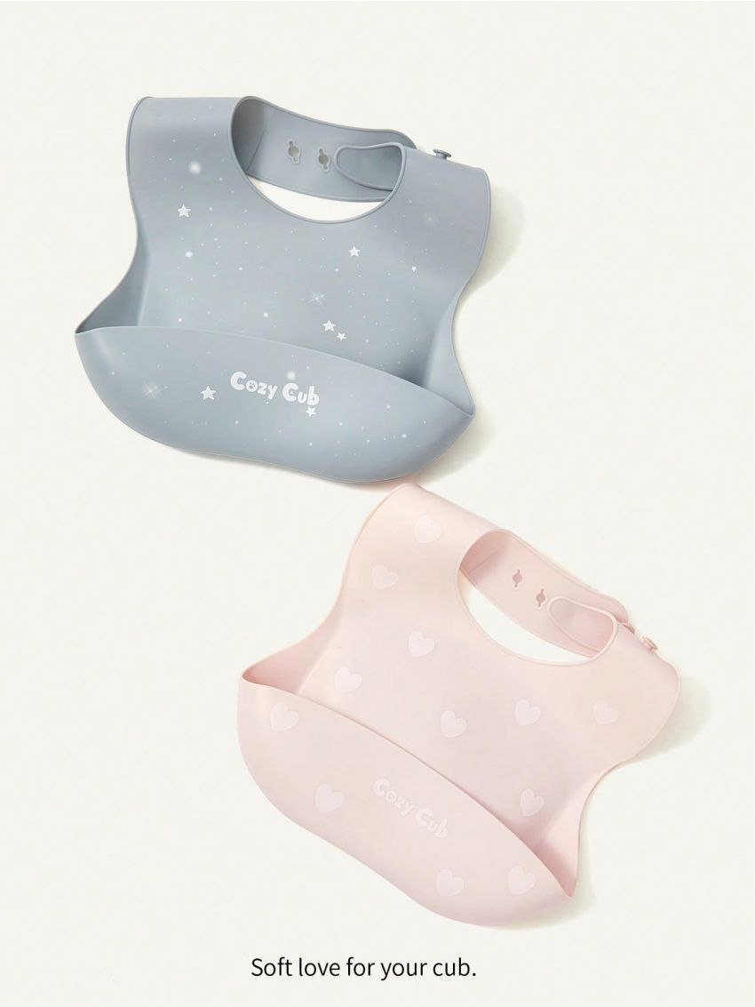 Cozy Cub 2pcs Baby Bib Set, Waterproof And Dirt-proof