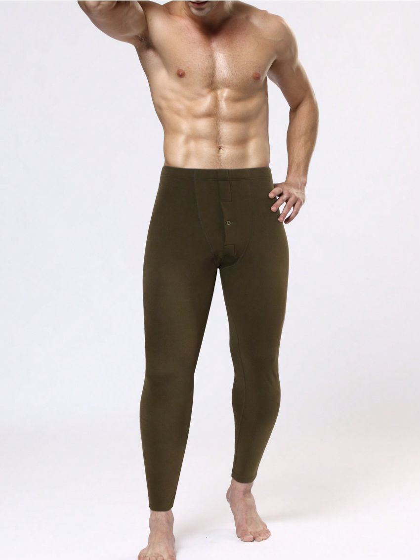 Men's Solid Color Warm Underwear Bottoms