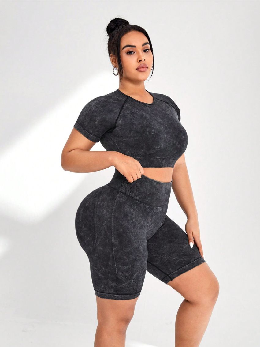 Plus Size Seamless Sportswear Set