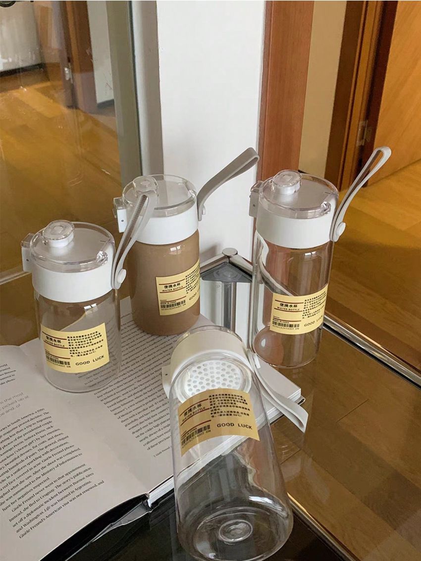 1pc High Value Plastic Portable Water Bottle For Students, Summer Sports Water Bottle, Anti-fall, Suitable For School