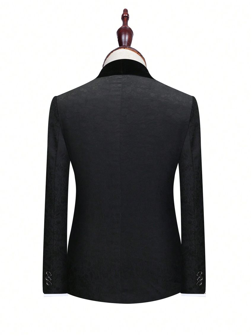 Manfinity Mode Men 1pc Jacquard Shawl Collar Blazer