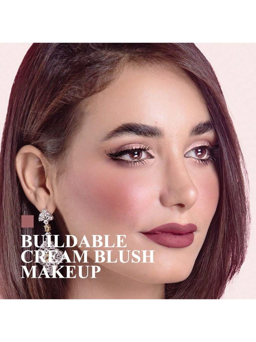 LUXAZA Cream Blush Stick Makeup for Cheeks, Natural Matte Lip and Cheek Stick Wand for Mature Skin, Lightweight Dewy Finish Creme Blush for Girls and Women, #04B Nude-Mauve