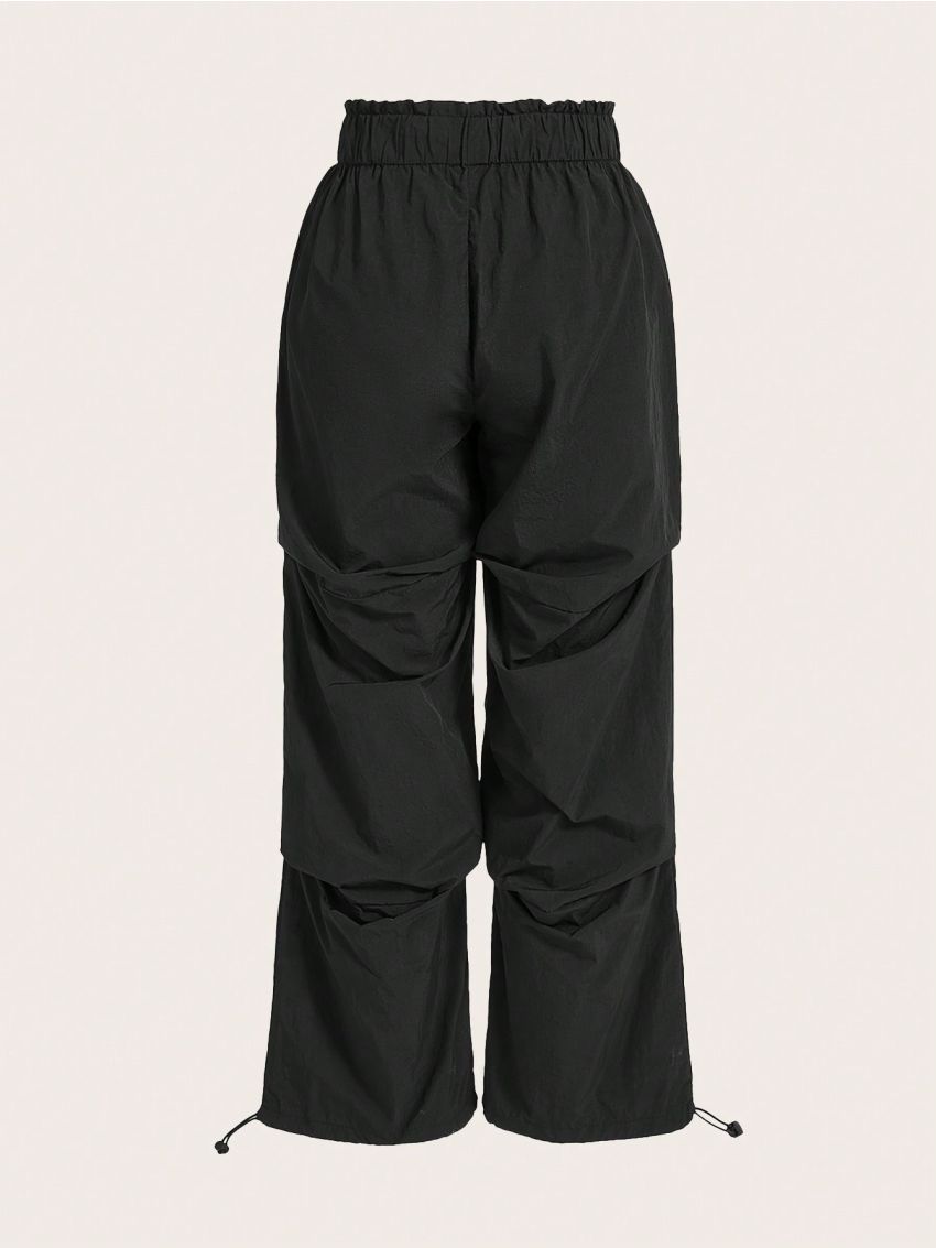 Solid Color Drawstring Sports & Outdoor Pants