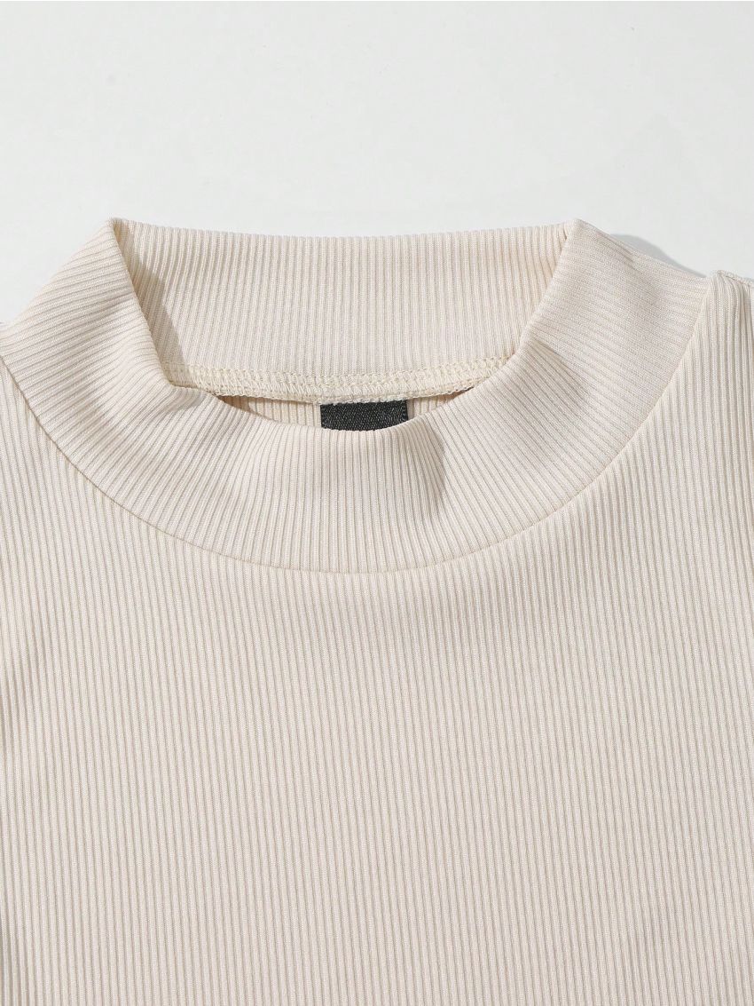 Solid Mock Neck Tank Top