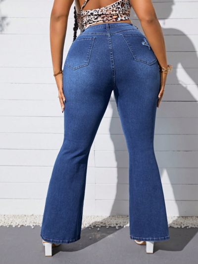 Plus Size Women'S Flare Jeans