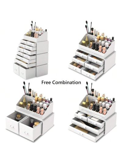 Makeup Cosmetic Organizer Storage Drawers Display Boxes Case with 12 Drawers