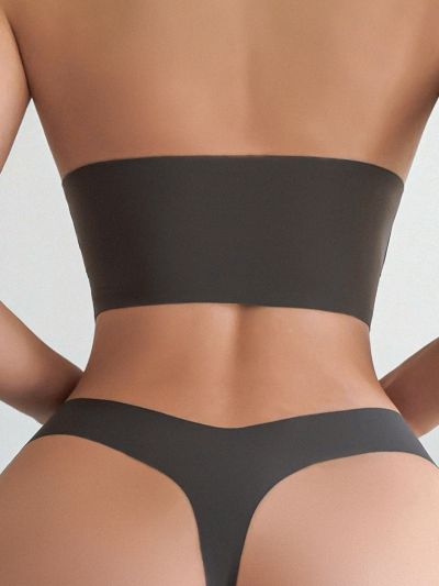 Solid No Show Strapless Lingerie Set