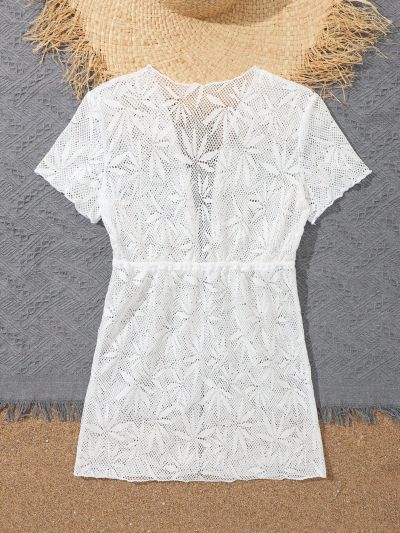 Girls' Kimono Style Cardigan With Drawstring Waist