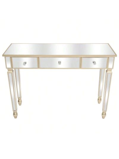 Modern Three Drawers Mirror Console Table