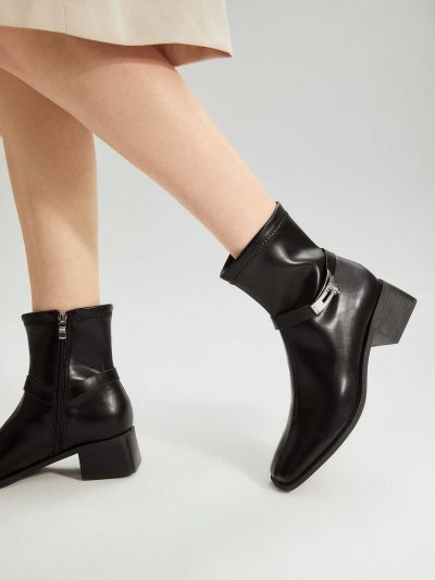 MOTF PREMIUM LOCK DETAIL COMFORTABLE WOMEN'S ANKLE BOOTS AND SHORT BOOTS