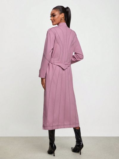 STAROLET Split Side Belted Trench Coat