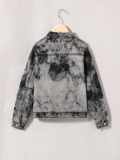 SHEIN Tween Boy 1pc Flap Pocket Denim Jacket