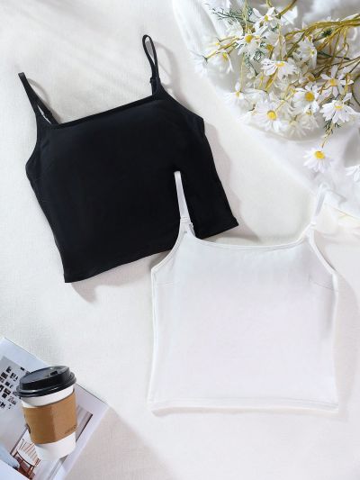 SHEIN Ladies' Four Seasons Basic Camisole/ Tank Top