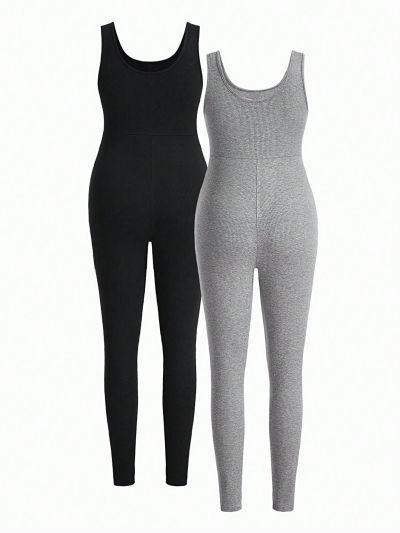 SHEIN Maternity Vest Pit Strip Jumpsuit